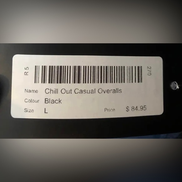 *SOLD* Silver Icing Chill Out Casual Overalls (Black) - Picture 4 of 4